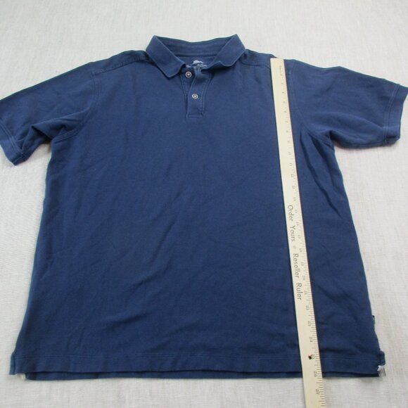 Tommy Bahama Polo Shirt Mens‎ Large Navy Golf Performance Short Sleeve Side Slit - Picture 4 of 7